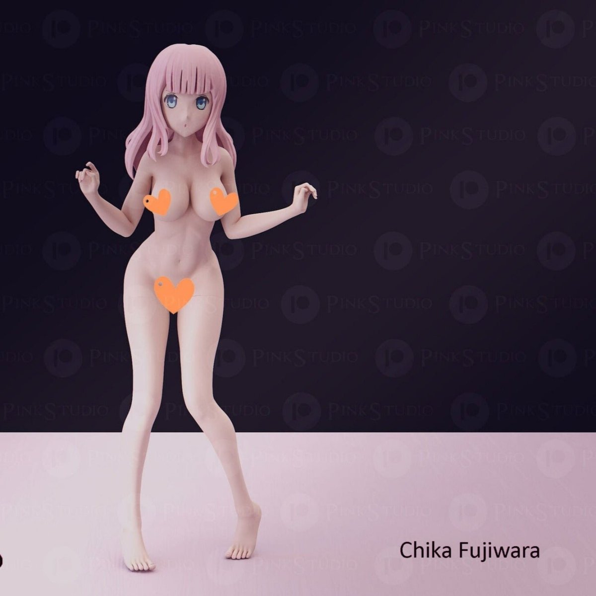 Chika Fujiwara NSFW Firure 3D Printed Nude Fanart DIY Garage Kit ,  Unpainted , NSFW Figurine , Nude Figurine , Sexy Miniature , Bondage figure  , Naked Waifu , Adult Figurine ,