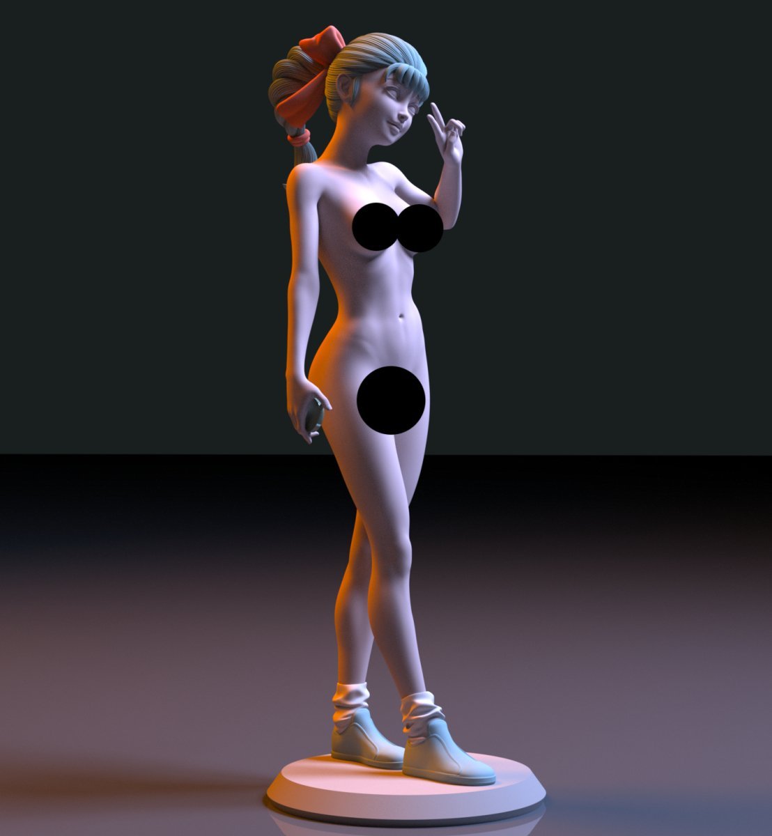 NSFW Resin Miniature Bulma Naked 3D Printed Figurine Fanart Unpainted