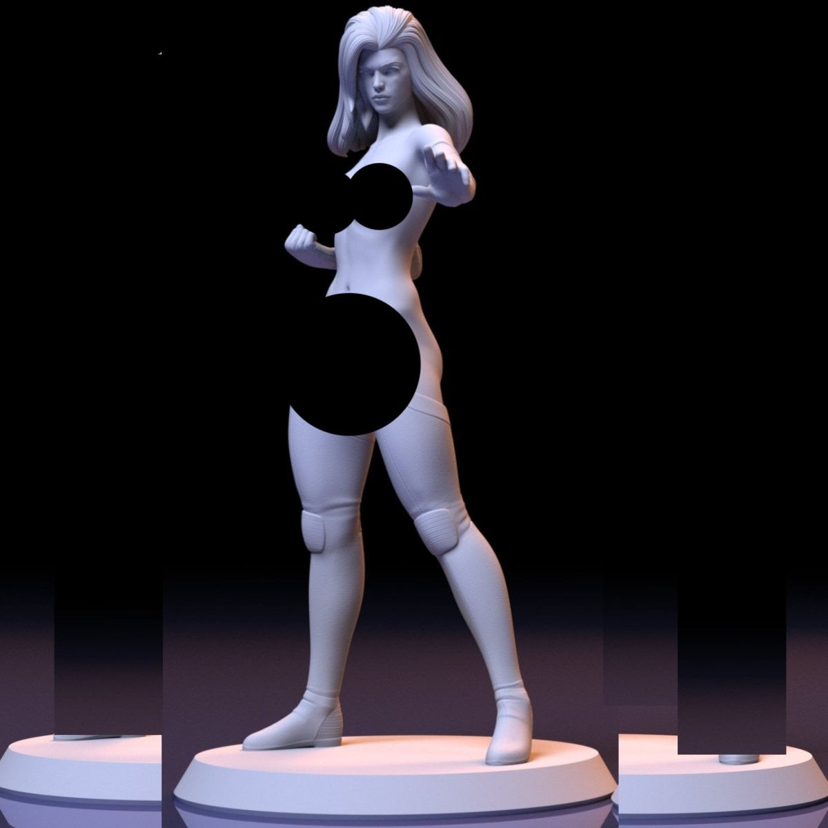 NSFW Resin Miniature Carol Danvers NSFW 3D Printed Figurine Fanart  Unpainted Miniature