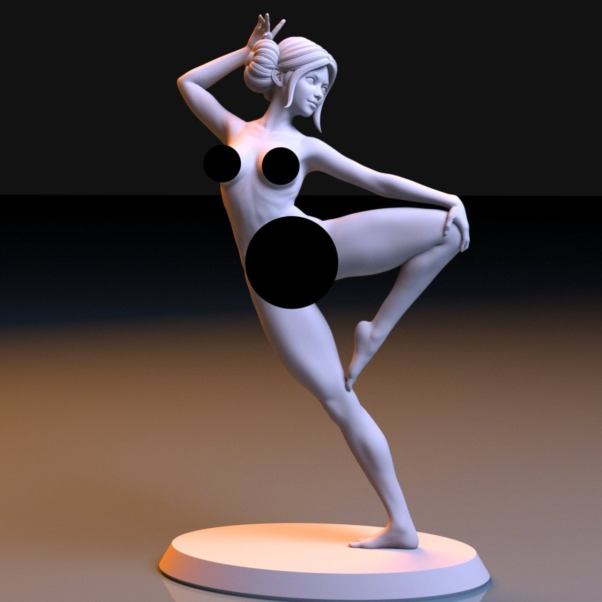 NSFW Resin Miniature Naked Woman Art NSFW 3D Printed Figurine Fanart  Unpainted Miniature Collectibles Nude Figure