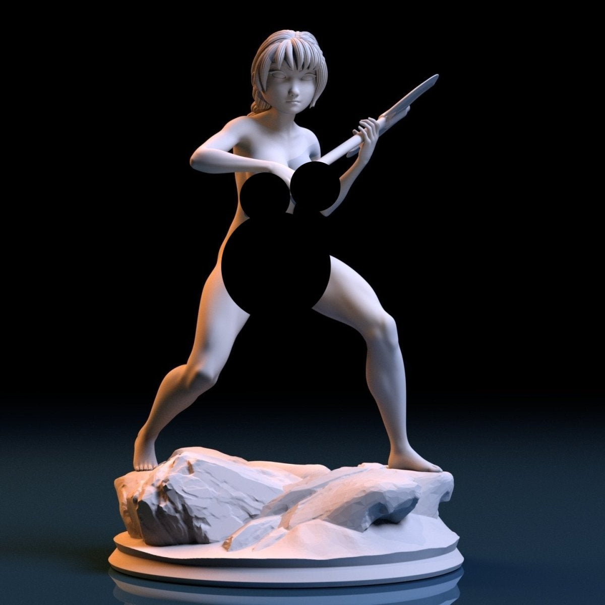 NSFW Resin Miniature Viking Girl NSFW 3D Printed Figurine Fanart Unpainted  Miniature Scaled Models Nude Figure