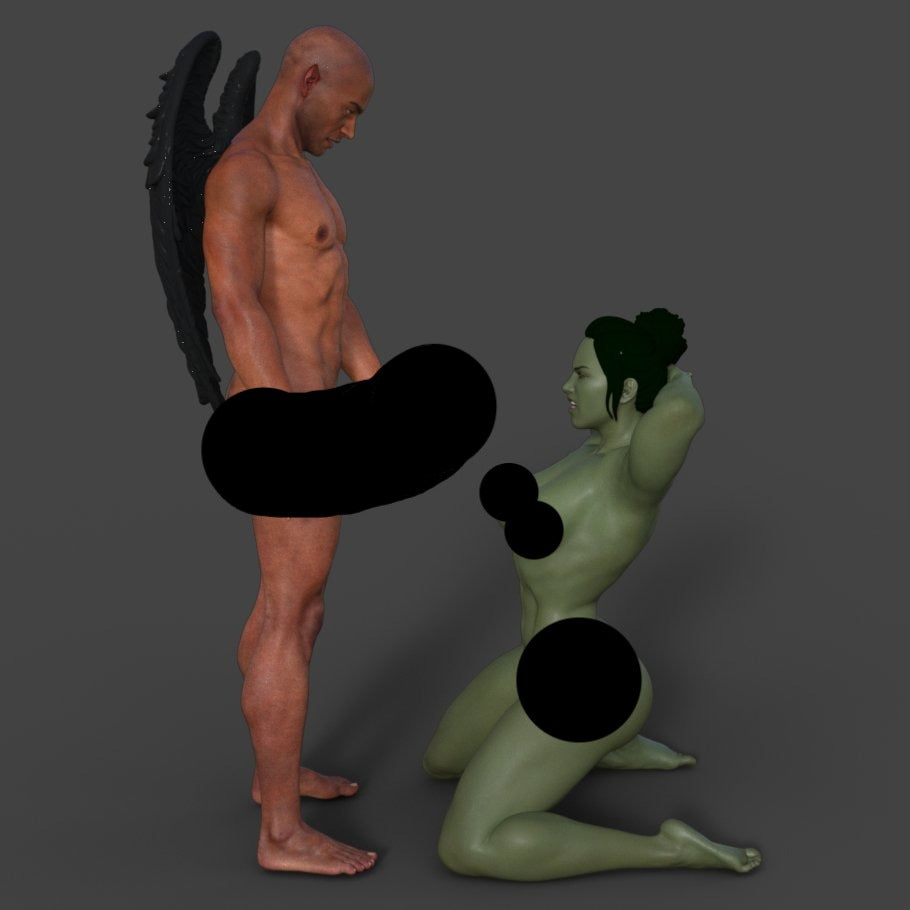 Sexy 3d Printed Miniature: She Hulk pleases an Elf NSFW Resin Kit –  Threedtreasury 18+ NSFW 3D Printed Resin Miniatures