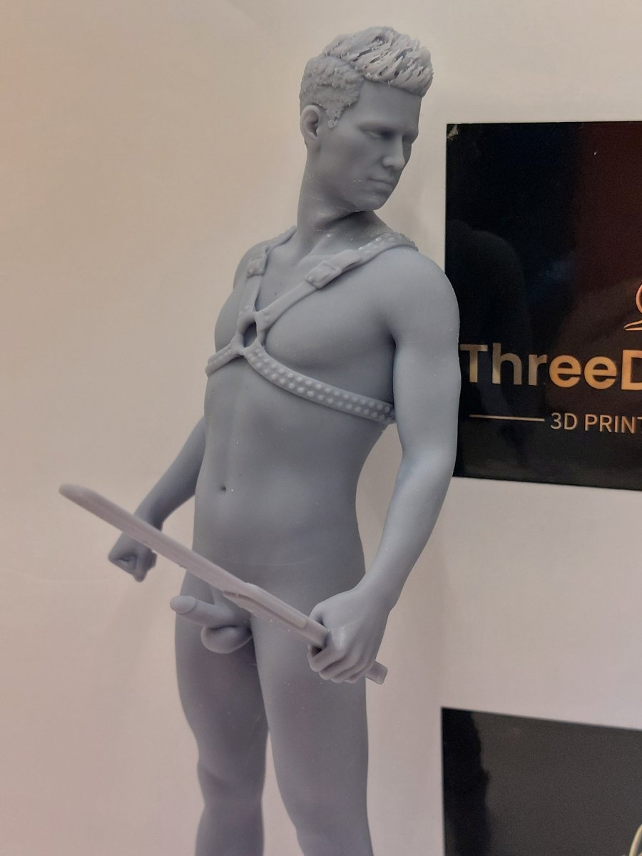 Chris - Paddle 1 | 3D Printed | Fanart | Unpainted | NSFW Version | Figurine | Figure | Miniature | Sexy |