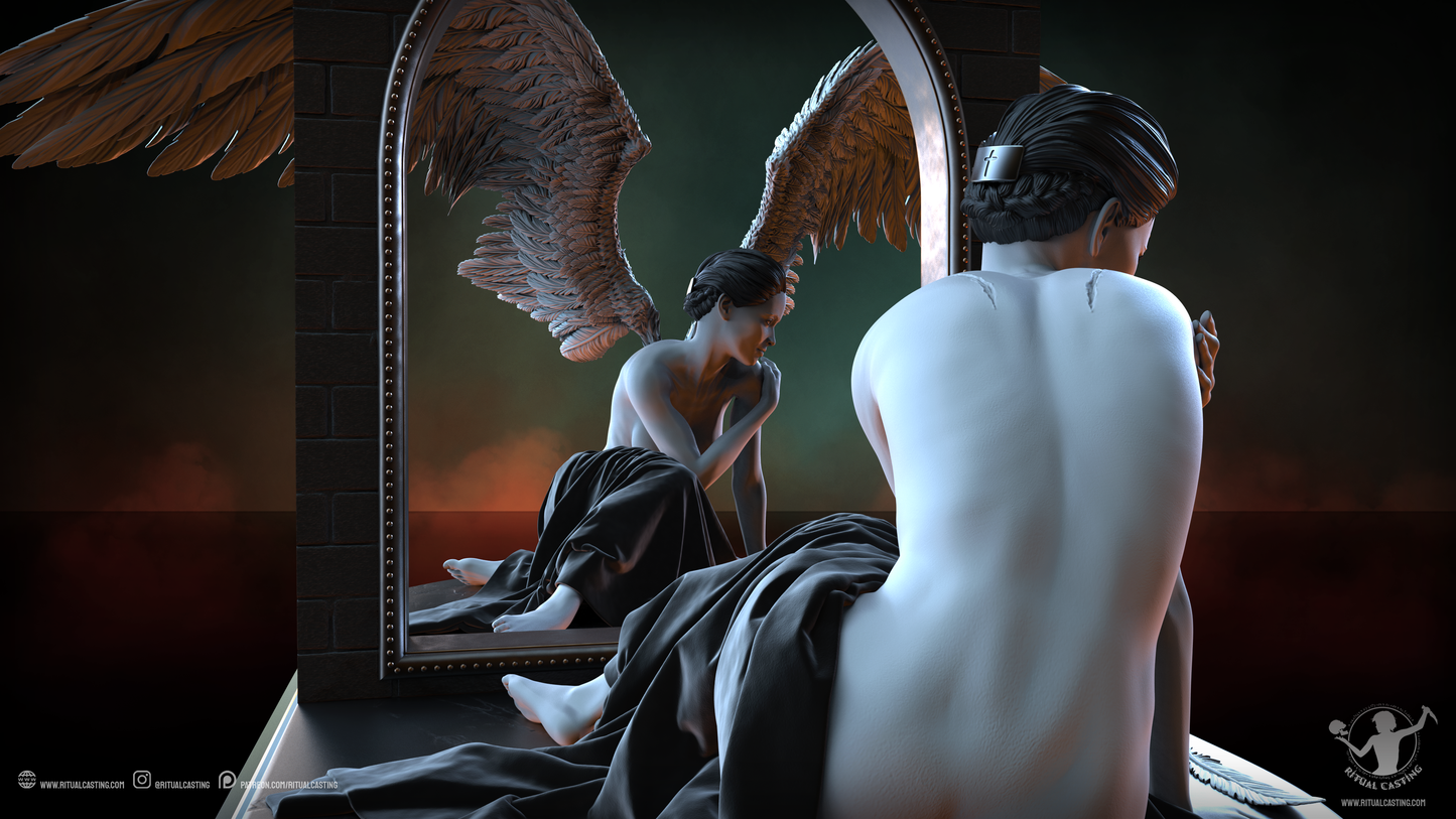 Urteil Angelic Mary DIORAMA NSFW 3D gedruckte Miniatur-Fanart von Ritual Casting