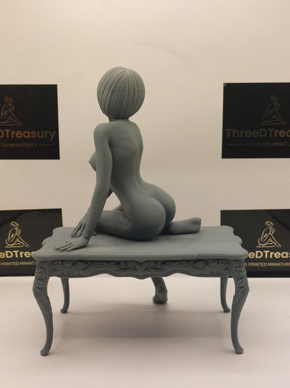 NSFW Resin Miniature Cutie Girl NSFW 3D Printed Figurine Fanart Unpainted Miniature Collectibles Nude Figure