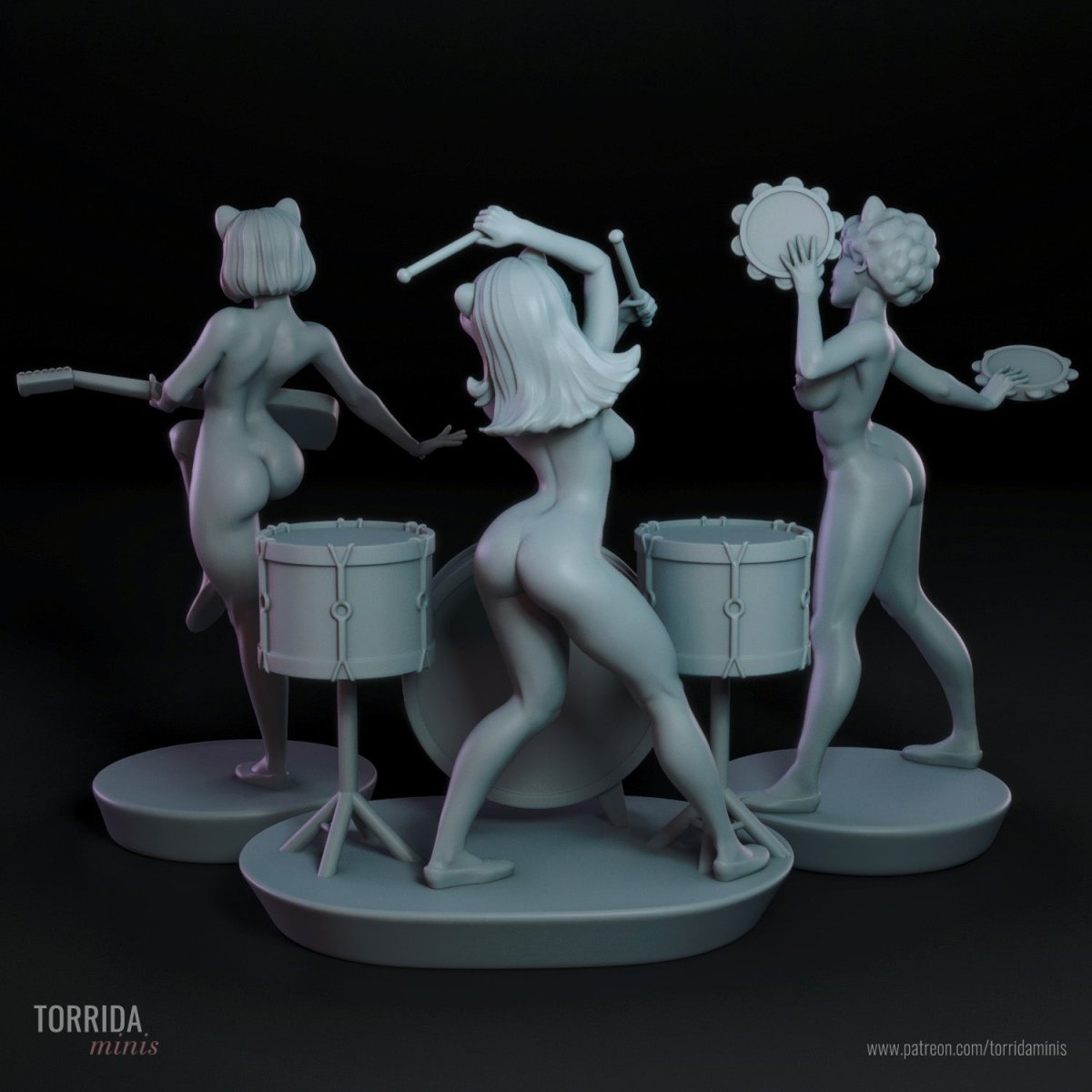 Pussycats NSFW 3d Printed Statue