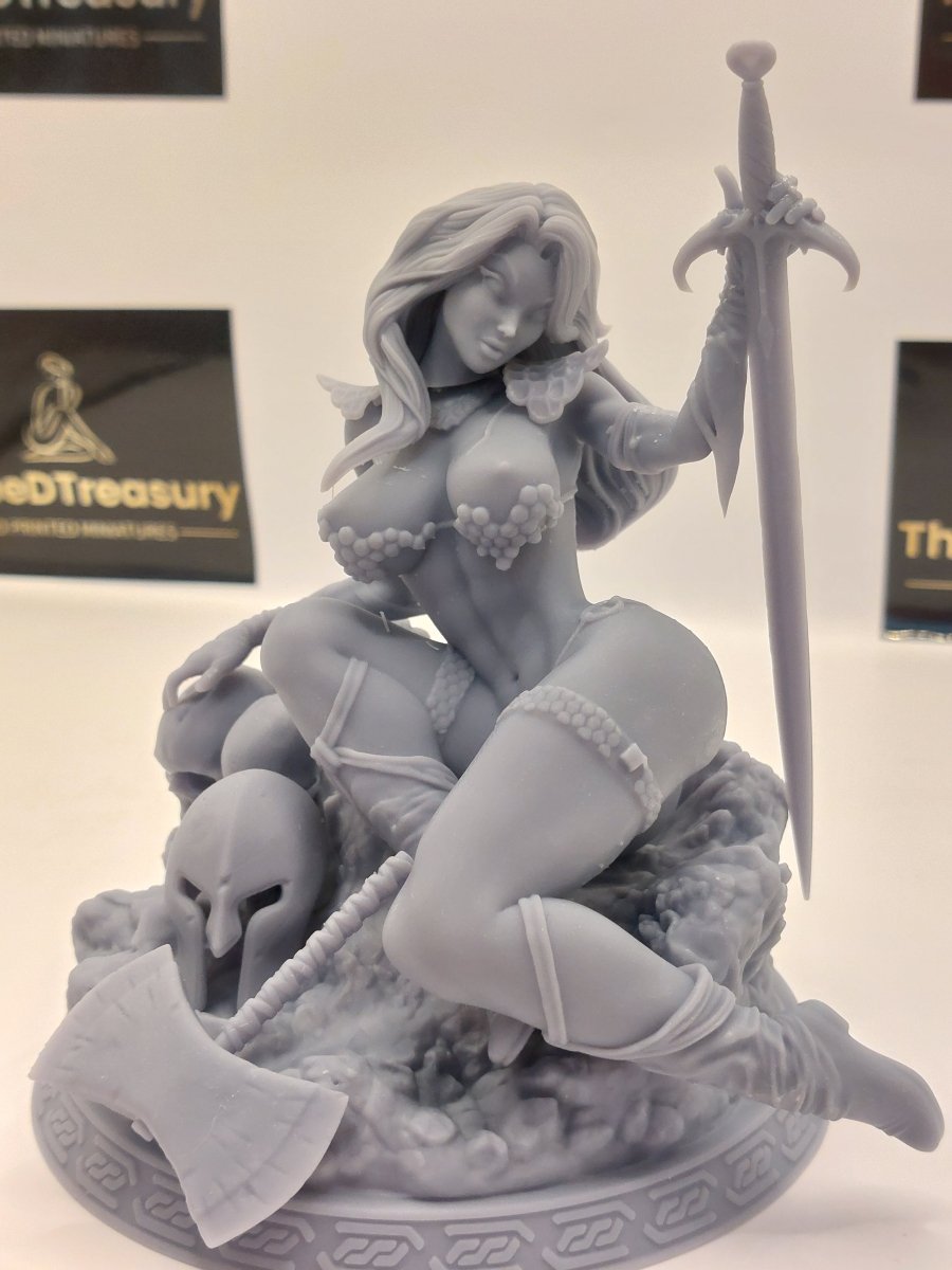 Red Sonja NSFW 3D Printed Miniature FunArt by EXCLUSIVE 3D PRINTS Scale Models Unpainted