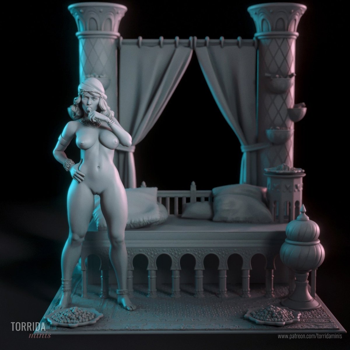 Sanem NSFW 3d Printed miniature Statue