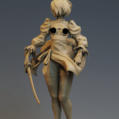 2B Mature 3D Printed Miniature FunArt Statues & Figurines & Collectible Unpainted by ca_3d_art