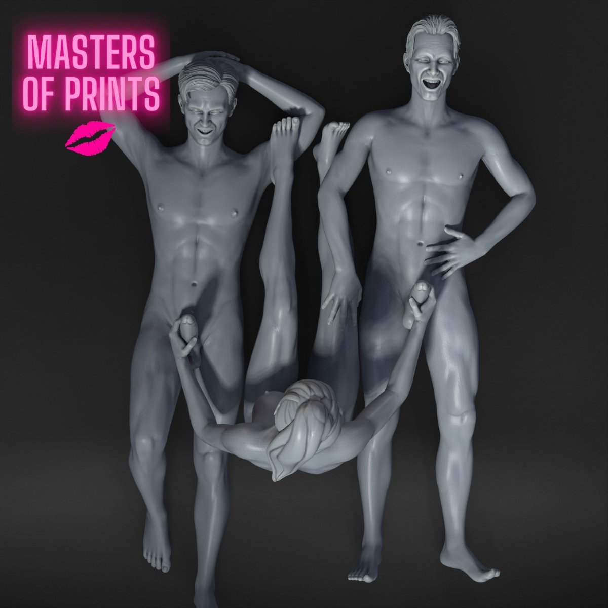 3some 517 Mature 3d Printed miniature FanArt by Masters Of Prints Collectables Statues & Figurines
