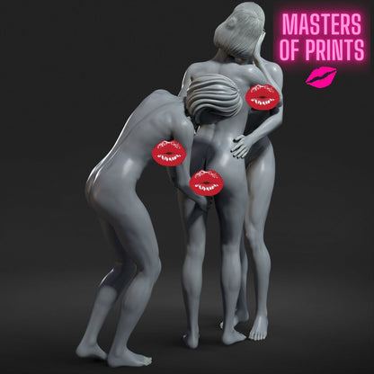 3some 531 Mature 3d Printed miniature FanArt by Masters Of Prints Collectables Statues & Figurines