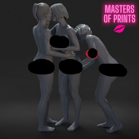 3some 531 Mature 3d Printed miniature FanArt by Masters Of Prints Collectables Statues & Figurines