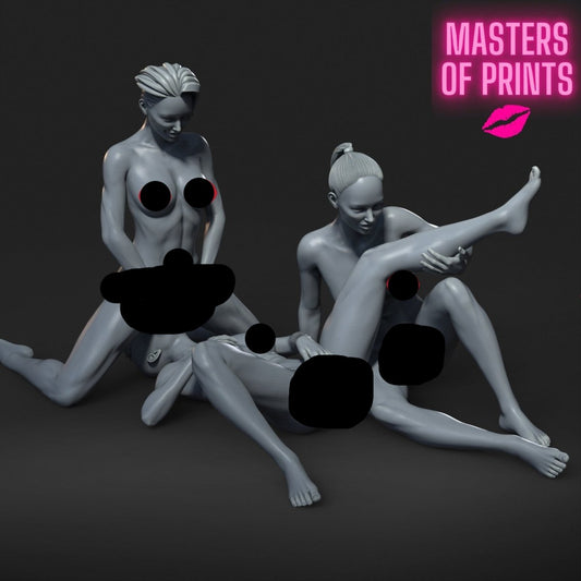3some 5311 Mature 3d Printed miniature FanArt by Masters Of Prints Collectables Statues & Figurines