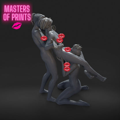 3some 5313 Mature 3d Printed miniature FanArt by Masters Of Prints Collectables Statues & Figurines