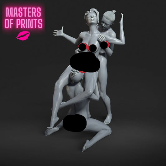 3some 5313 Mature 3d Printed miniature FanArt by Masters Of Prints Collectables Statues & Figurines