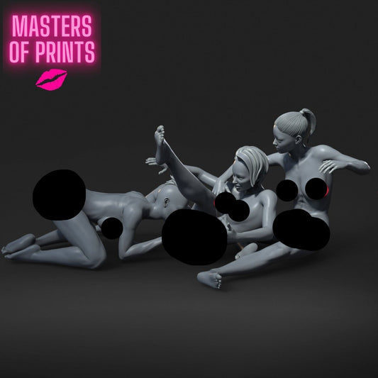 3some 5317 Mature 3d Printed miniature FanArt by Masters Of Prints Collectables Statues & Figurines