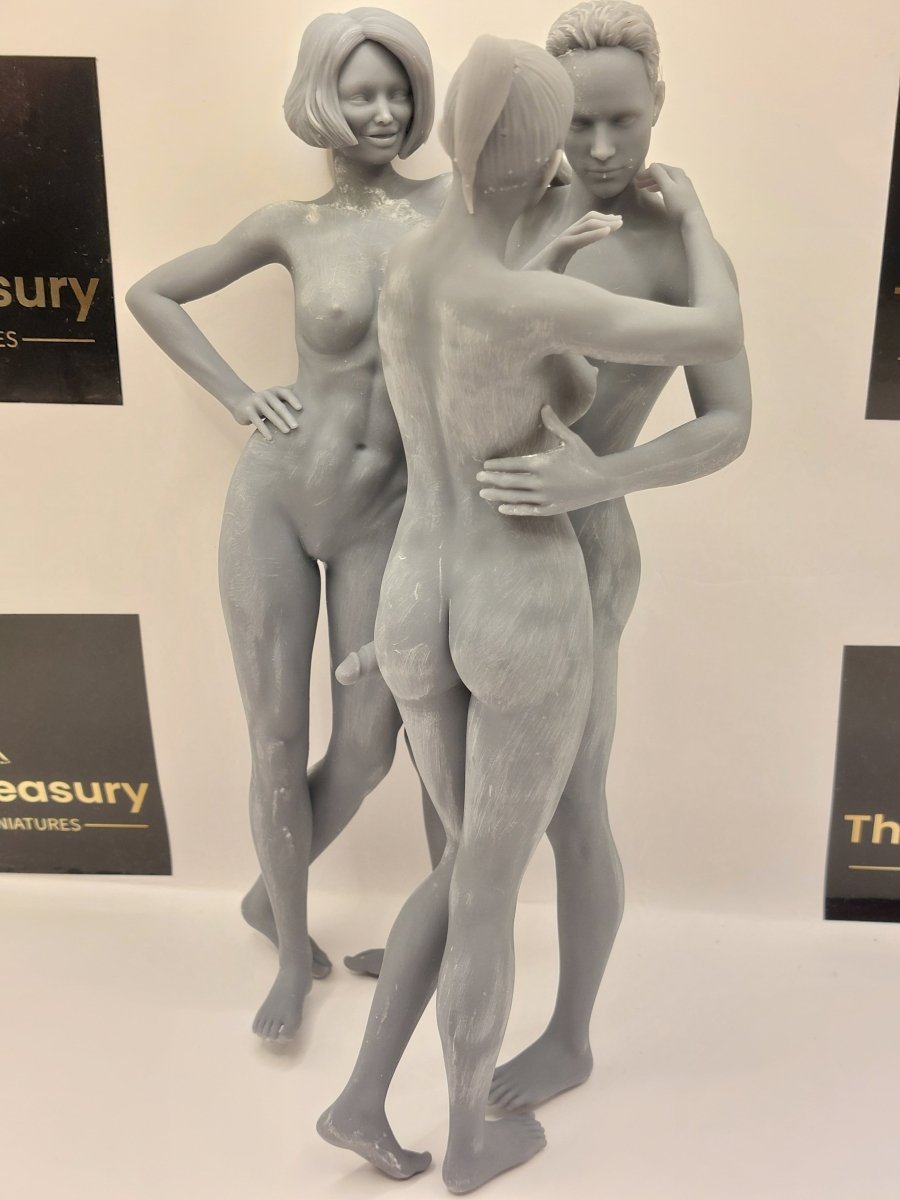 3some 571 Mature 3d Printed miniature FanArt by Masters Of Prints Collectables Statues & Figurines