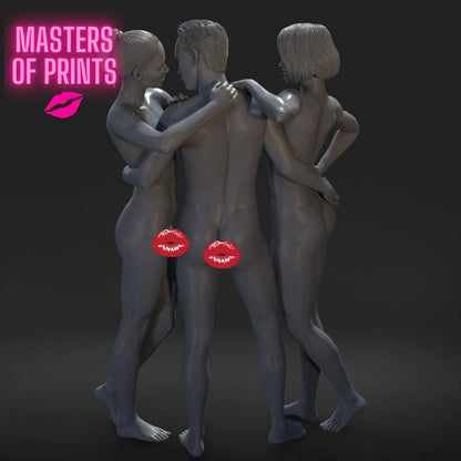 3some 571 Mature 3d Printed miniature FanArt by Masters Of Prints Collectables Statues & Figurines