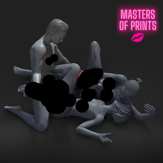 3some 5712 Mature 3d Printed miniature FanArt by Masters Of Prints Collectables Statues & Figurines