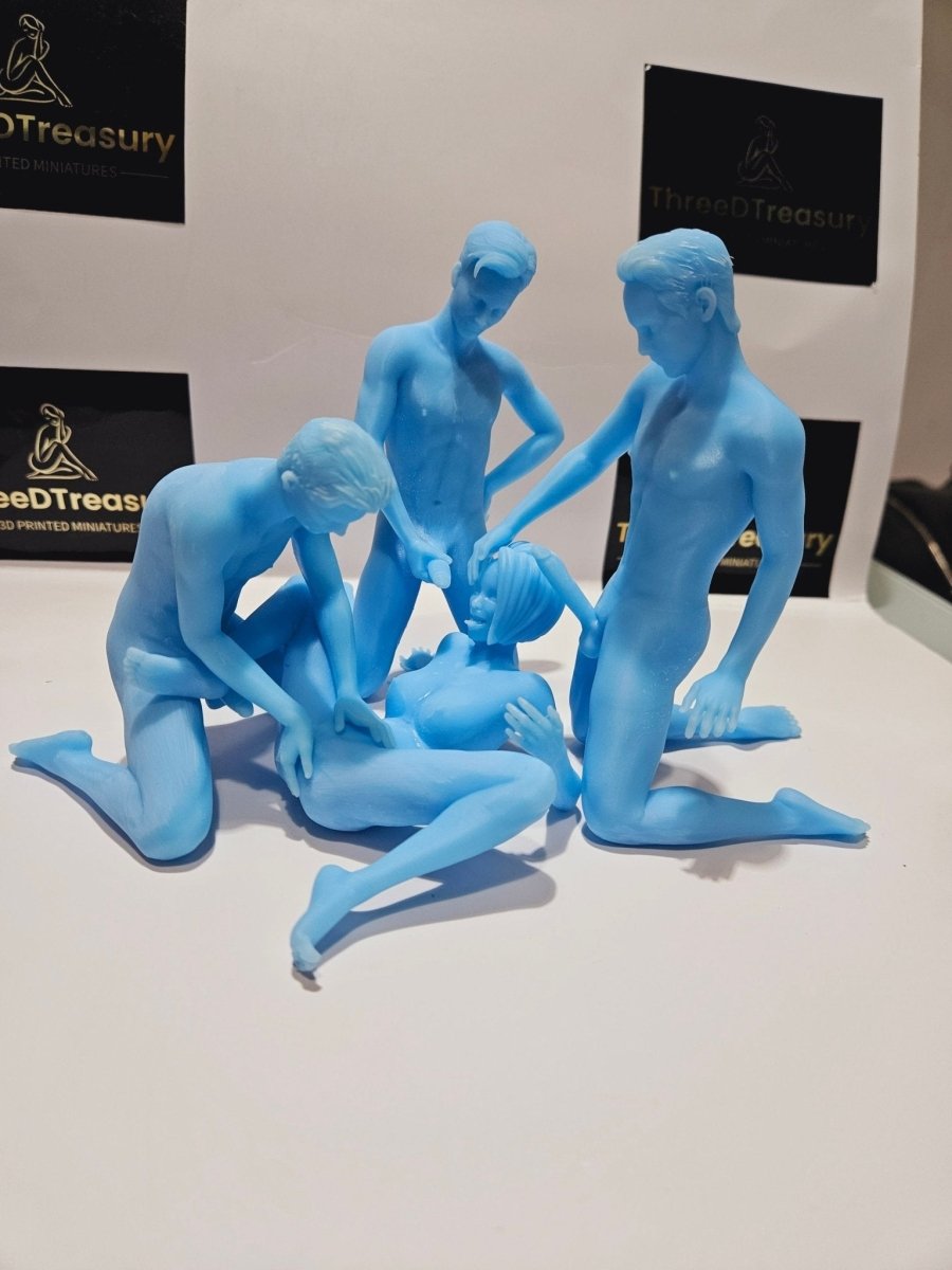 4some 135 Mature 3d Printed miniature FanArt by Masters Of Prints Collectables Statues & Figurines