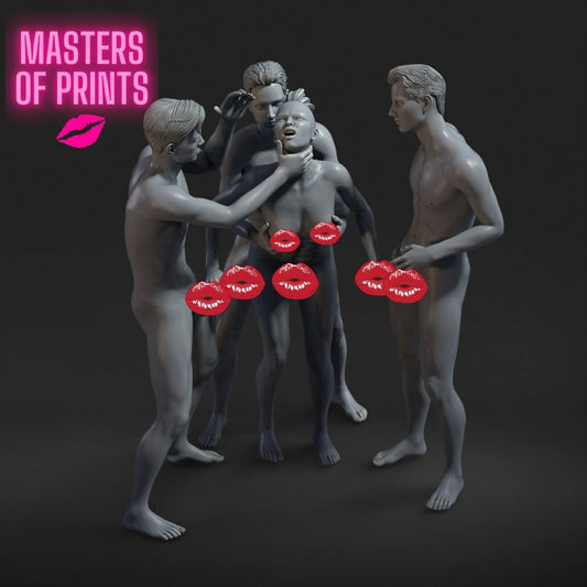 4some 1411 Mature 3d Printed miniature FanArt by Masters Of Prints Collectables Statues & Figurines
