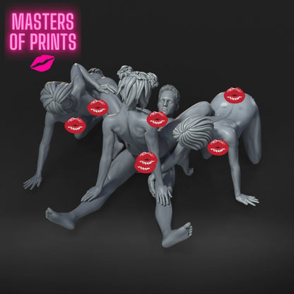 4some 24 Mature 3d Printed miniature FanArt by Masters Of Prints Collectables Statues & Figurines