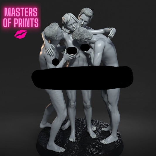 4some 74 Mature 3d Printed miniature FanArt by Masters Of Prints Collectables Statues & Figurines