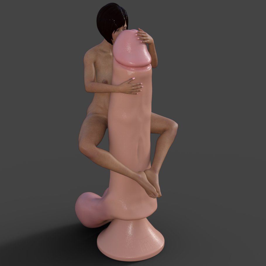 Alice playing with a big dildo | NSFW 3D Print Figure | Naked | Unpainted by Mister_lo0l