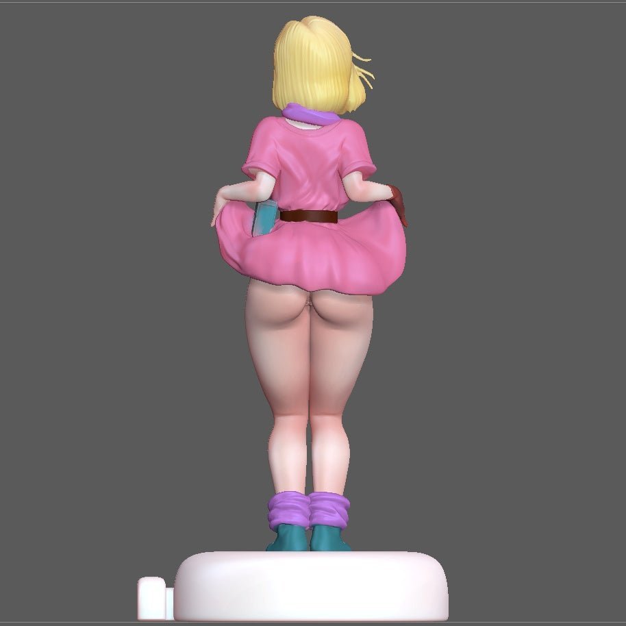 Android 18 NSFW Figure 3D Printed Fanart DIY Garage Kit , Unpainted , NSFW Figurine , Nude Figurine , Sexy Miniature , Bondage figure , Naked Waifu , Adult Figurine , Anime Figure