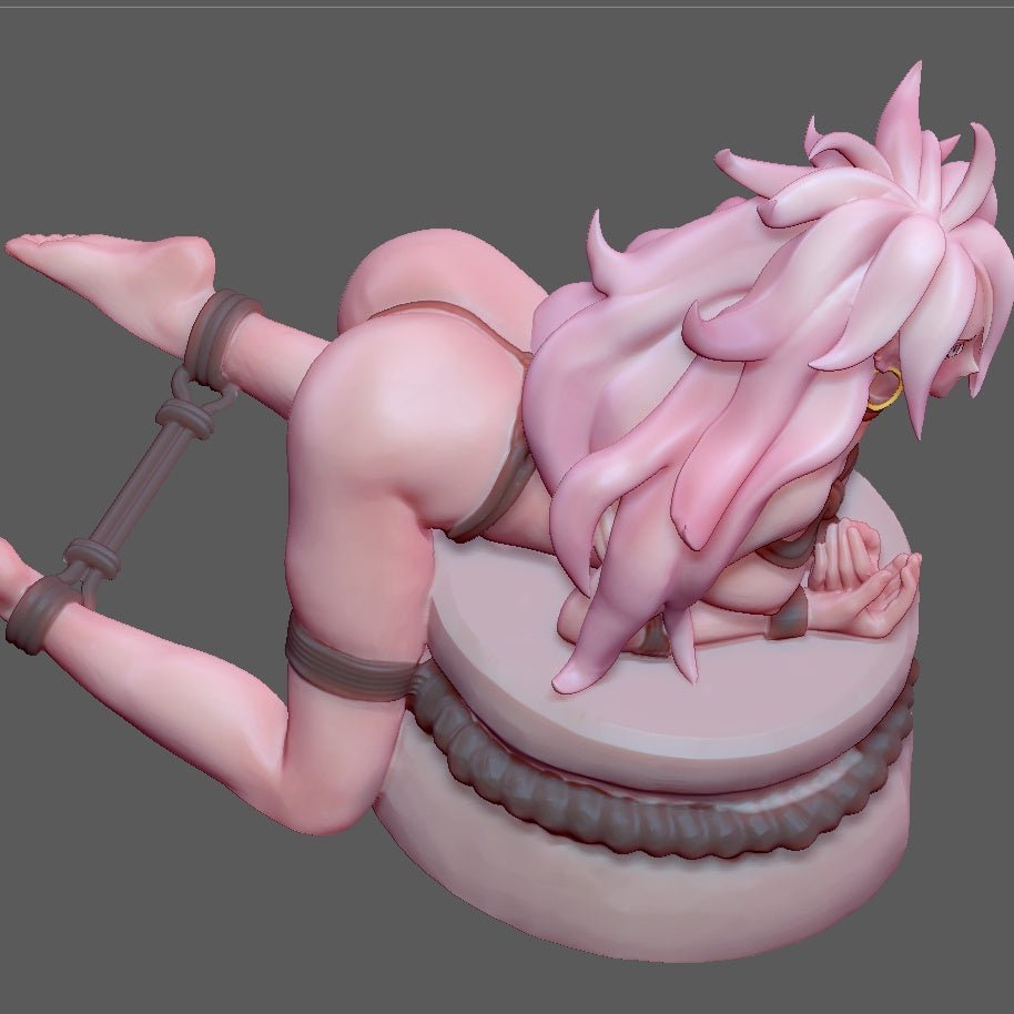 Android 21 NSFW Figure 3D Printed Fanart DIY Garage Kit , Unpainted , NSFW Figurine , Nude Figurine , Sexy Miniature , Bondage figure , Naked Waifu , Adult Figurine , Anime Figure