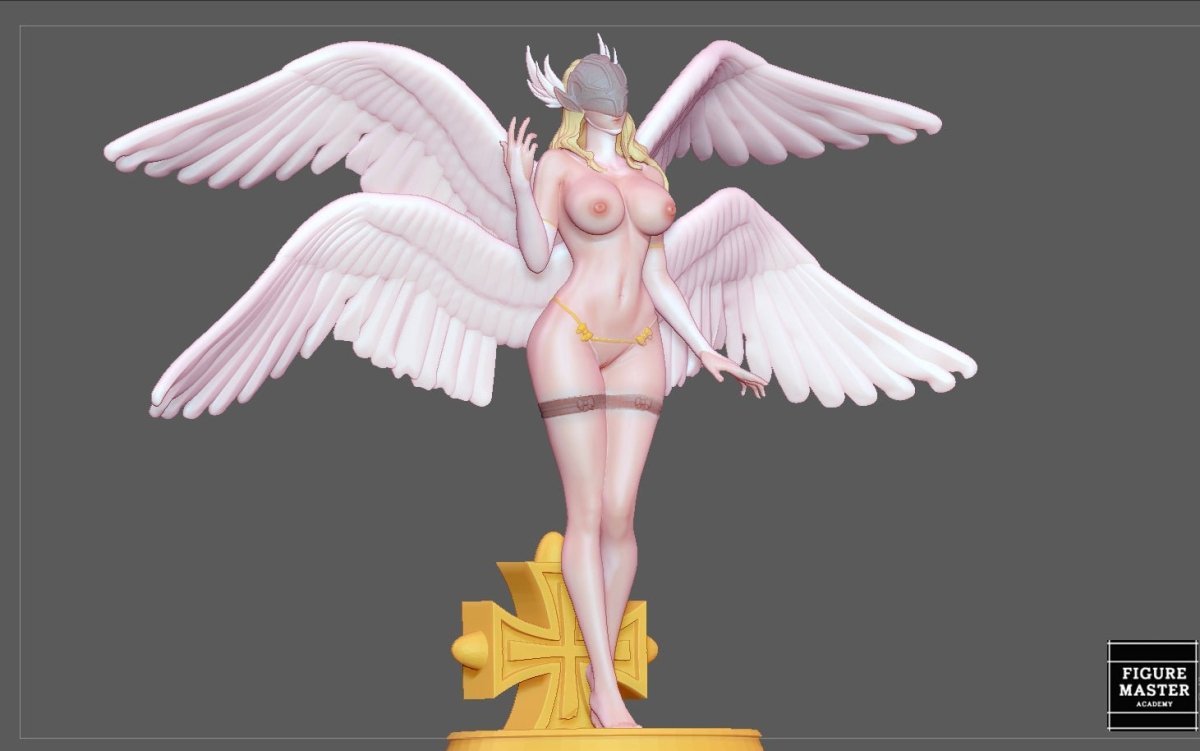 Angewomon NSFW 3D Printed Fanart Anime Figurine Waifu Figure by FIGUREMASTERPINK