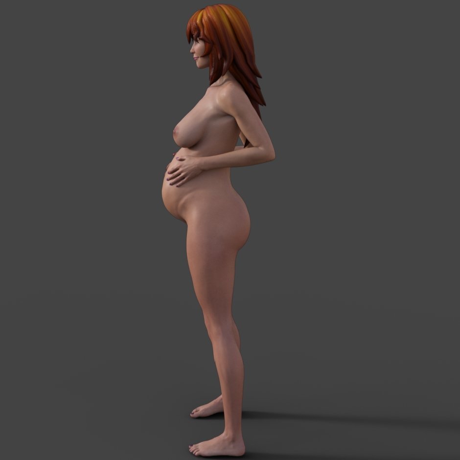 Anna Pregnant girl | 3D Printed | Fanart | Unpainted | NSFW Version | Figurine | Figure | Miniature | Sexy |