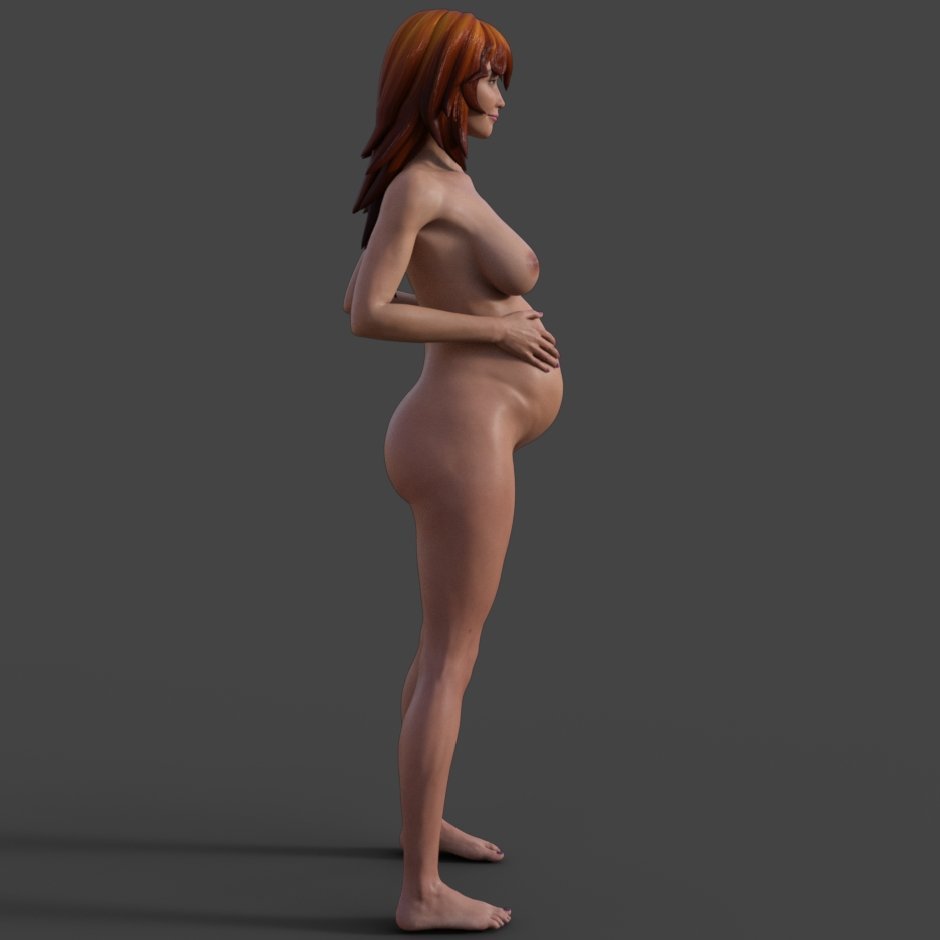 Anna Pregnant girl | 3D Printed | Fanart | Unpainted | NSFW Version | Figurine | Figure | Miniature | Sexy |