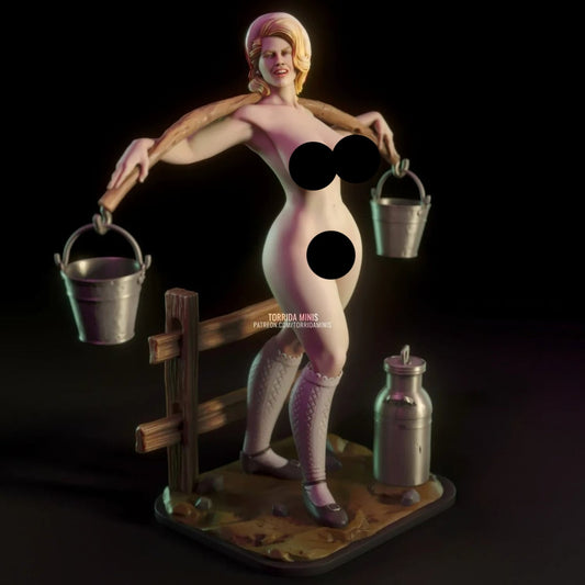Anna, the milkmaid NSFW 3d Printed miniature FanArt by Torrida
