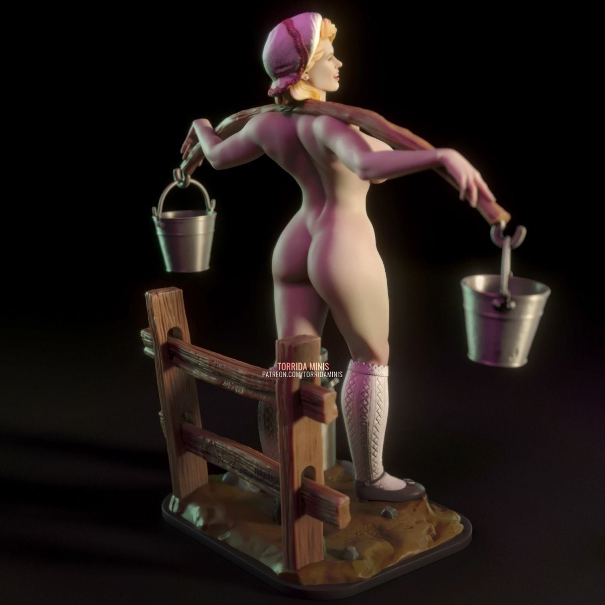 Anna, the milkmaid NSFW 3d Printed miniature FanArt by Torrida