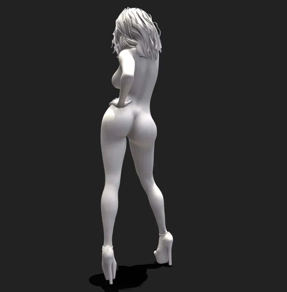 Annamaria posiert 2 | 3D-gedruckt | Fanart | Unbemalt | NSFW-Version | Figur | Abbildung | Miniatur | Sexy |