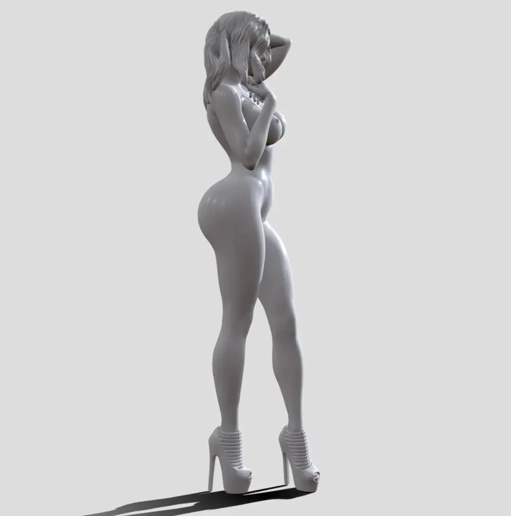 Annamaria posiert | 3D-gedruckt | Fanart | Unbemalt | NSFW-Version | Figur | Abbildung | Miniatur | Sexy |