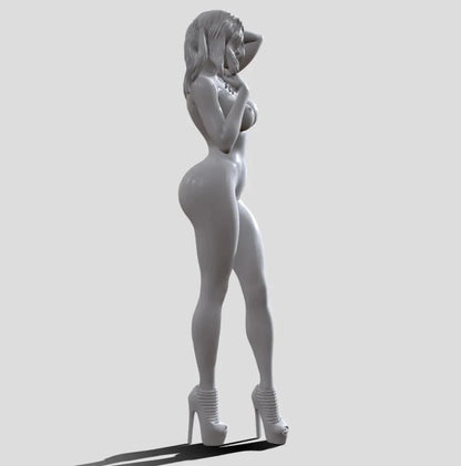 Annamaría posando | Impreso en 3D | Fanart | Sin pintar | Versión NSFW | Estatuilla | Figura | Miniatura | Atractiva |