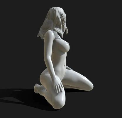 Annamaría sentada | Impreso en 3D | Fanart | Sin pintar | Versión NSFW | Estatuilla | Figura | Miniatura | Atractiva |