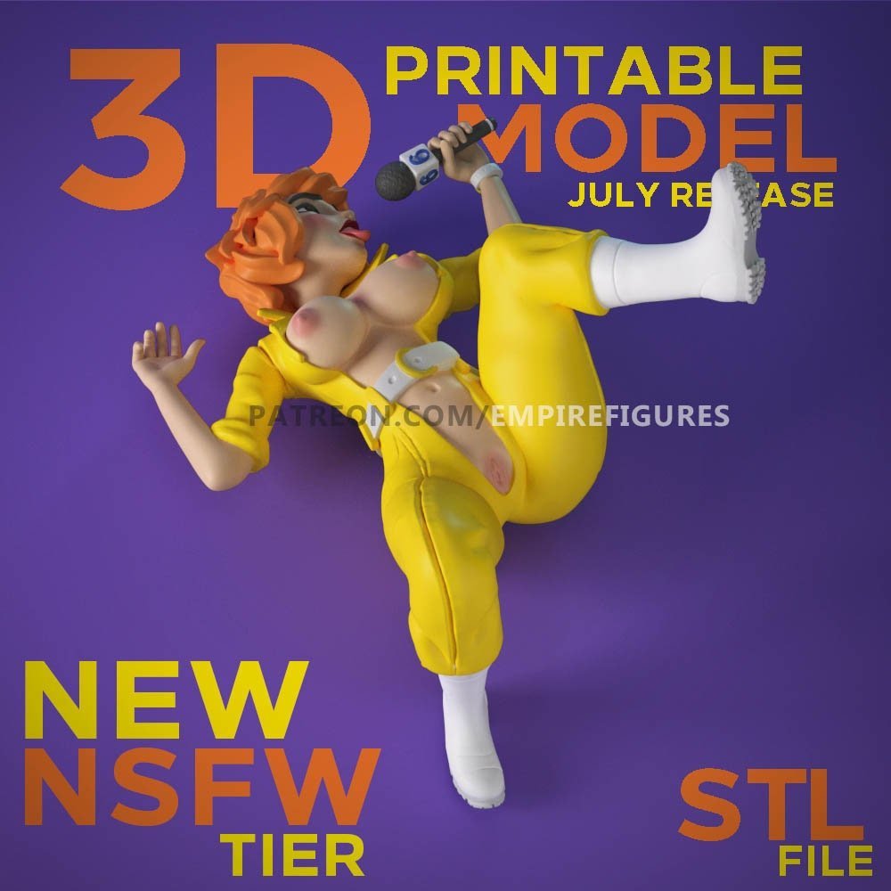 April O'Neil Teenage Mutant Ninja Turtles | 3D-gedruckt | Lustige Kunst | Unbemalt | NSFW-Version | Figur | Abbildung | Miniatur | Sexy |