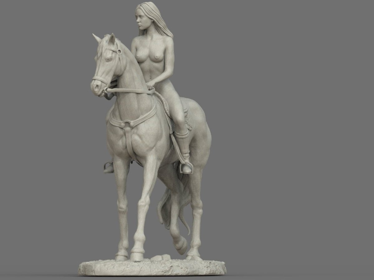 ARWEN on Horse NSFW 3D Printed figurine Fanart by ca_3d_art