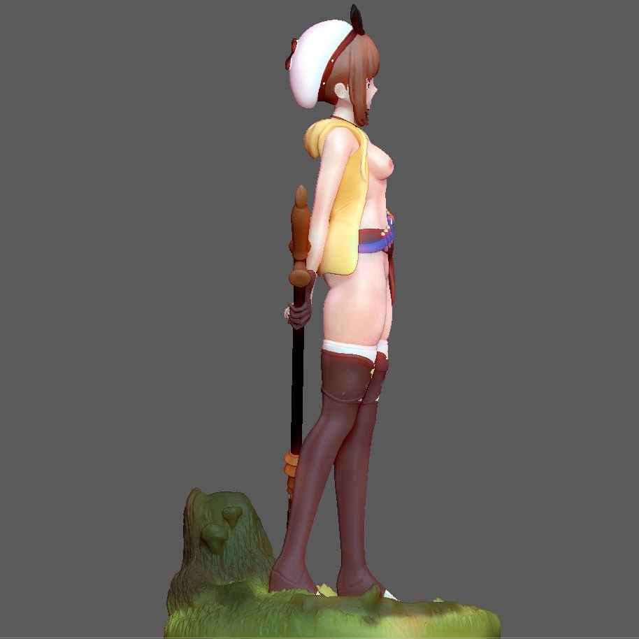 Atelier Ryza NSFW Figure 3D Printed Fanart DIY Garage Kit , Unpainted , NSFW Figurine , Nude Figurine , Sexy Miniature , Bondage figure , Naked Waifu , Adult Figurine , Anime Figure