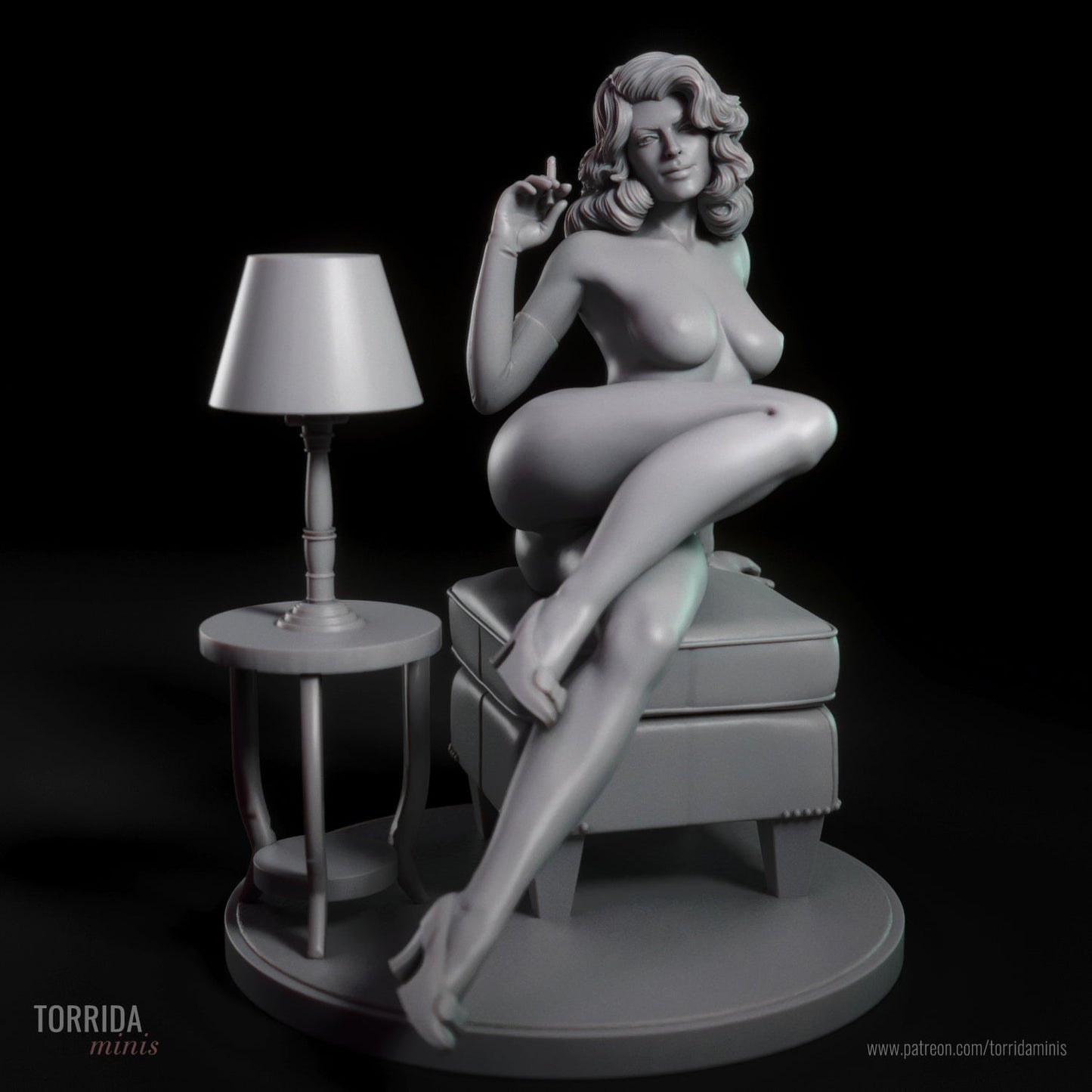 Ava Glamour Girl NSFW 3D-gedruckte Miniatur-FanArt von Torrida