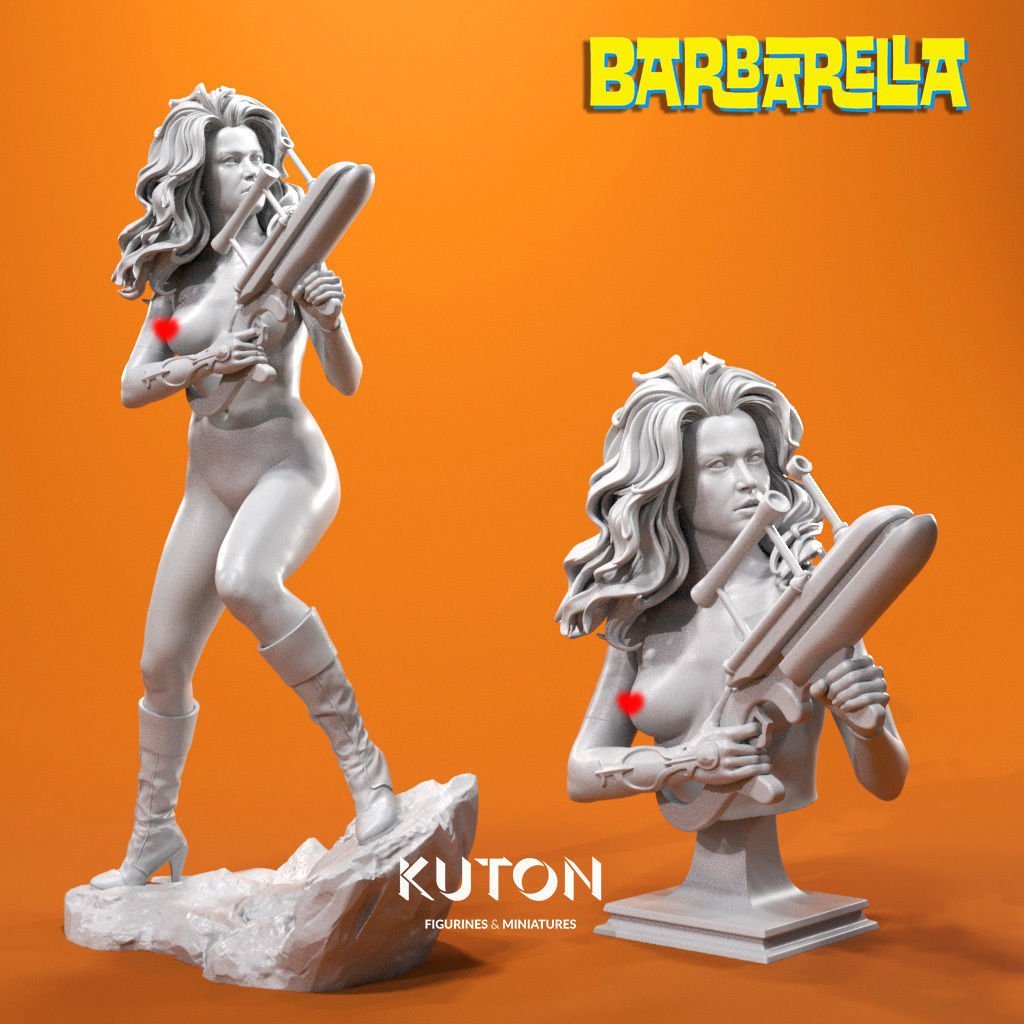 Barbarella NSFW 3d printed Resin Figure Model Kit figurines scale models Fun Art