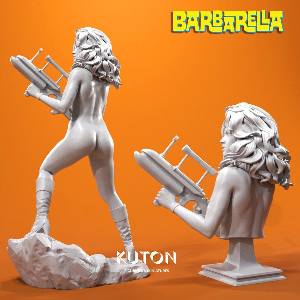 Barbarella NSFW BUST 3d printed Resin Figure Model Kit miniatures figurines collectibles and scale models UNPAINTED Fun Art FIGURINES