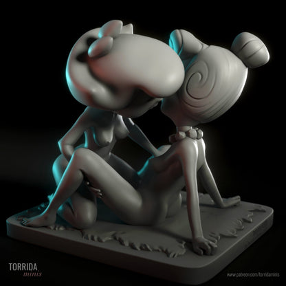 ベティとウィルマ 成熟した 3D プリント ミニチュア ファンアート by Torrida Figurine