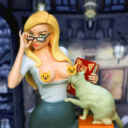 Black Cat NSFW 3D Printed Miniature FunArt by EXCLUSIVE 3D PRINTS Scale Models Unpainted
