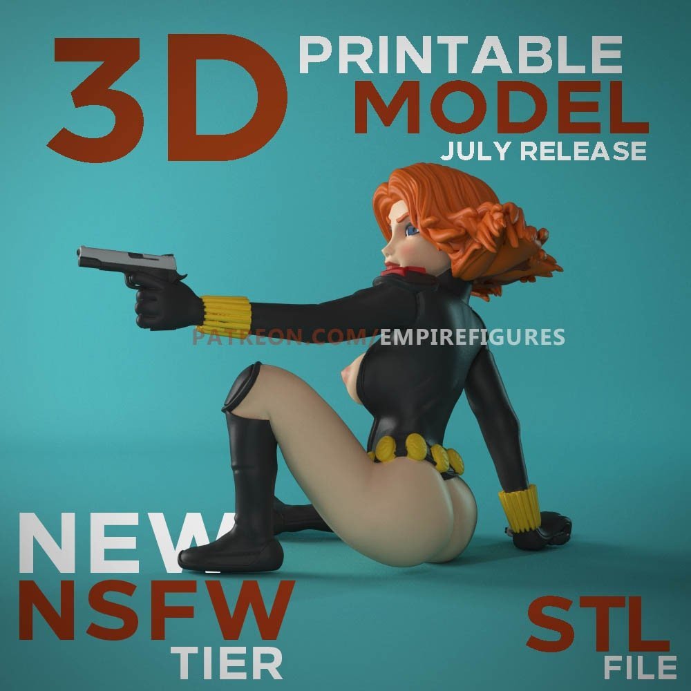 Black Widow Avangers | NSFW 3D Printed | Fun Art | Unpainted | Figurine