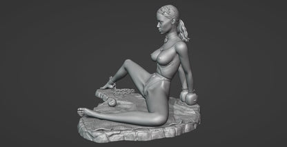 Bondage girl NSFW 3D Printed Miniature | Fun Art | Resin Figurine Unpainted Model