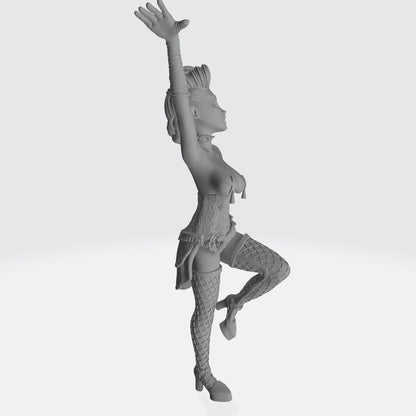 Burlesque Dancer  | 3D Printed | Fun Art | Unpainted